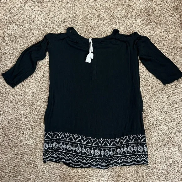 blue dress for baby girl Black Mini Dress with Black Bows main image 0